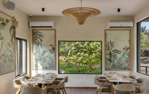 Elements Restaurant Interior Design Seré Resort Goa - Private Pool Villa Resort in Vagator, North Goa
