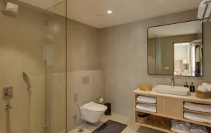 Washroom at Seré Resort Goa - Private Pool Villa Resort in Vagator, North Goa